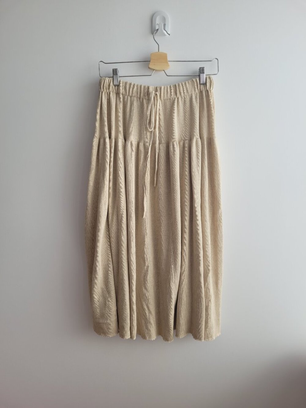 Lauren Manoogian Pima Cotton/Linen Blend Oatmeal-Coloured Skirt-Size 2/Medium